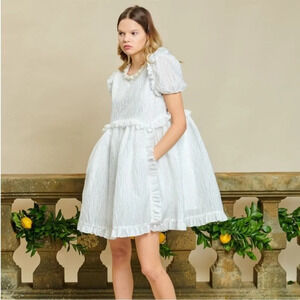 Dream Sister Jane Memoir Mail Mini Babydoll Dress White Bridal Pearl size XS